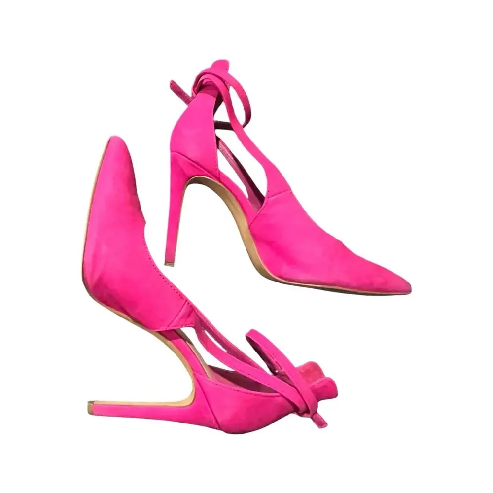 Gianni Bini Suede vibrant fuchsia heels Women’s Size 7M